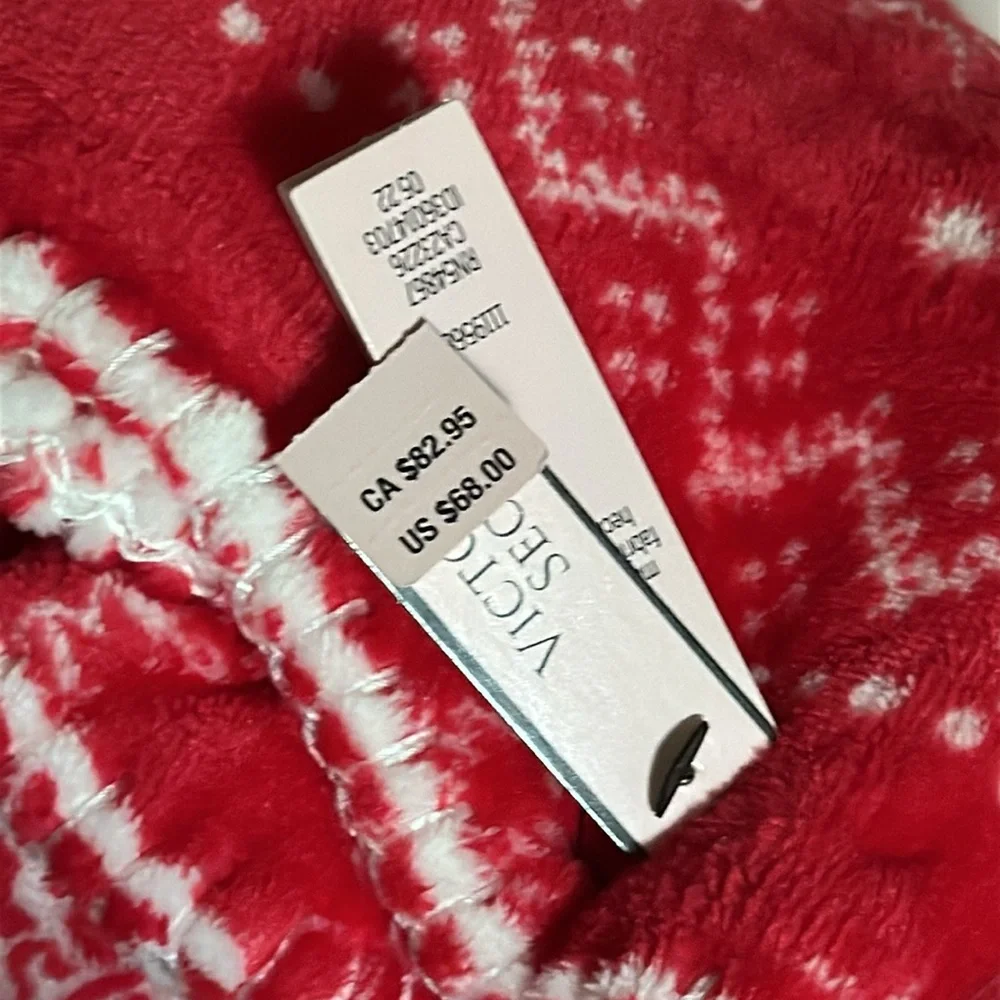 Victoria's Secret Festive Red Throw Blanket